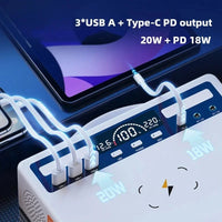 300W 81000Mah Portable Power Station220V Solar Generator USB DC Wireless Mobile External Spare Battery for Outdoor Camping RV