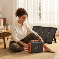 300-Watt Portable Solar Generator W/ Foldable 60-Watt Monocrystalline Solar Panel and 280Wh for Camping, RV, Outdoor Use — Lifestyle