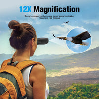 Binoculars 12X25 for Adults and Kids Compact Binocular Waterproof Binocular Wide Field of View for Bird Watching,Hiking,Hunting,Concert