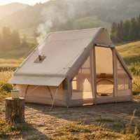 Inflatable Tents for 3-5 Person Camping Tent Blow up Tent W/ Pump & Stove Jack — Studio Shot
