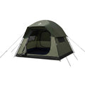 Family Camping Tent Built for Outdoor Adventures, 4 Person, 2 Doors, Waterproof Rainfly, Mesh Ventilation