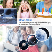 Telescope for Adults, 70Mm Astronomical Refractor Telescope, Portable Travel Telescope for Kids Beginners for Moon Stargazing Outdoor Camping