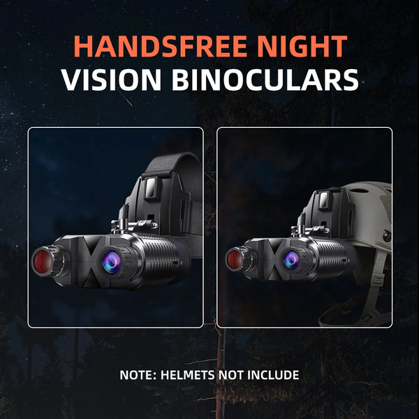 Hands-Free Head Mounted Night Vision Binocular 1080P HD Digital Infrared USB Rechargeable Lightweight for Hunting Camping