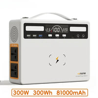 300W 81000Mah Portable Power Station220V Solar Generator USB DC Wireless Mobile External Spare Battery for Outdoor Camping RV
