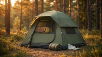 Tent 4 Person Tents for Camping with 2 Doors & Rainfly | Portable Waterproof & Windproof Tents, Large Mesh Ventilation, Easy Setup Family Tent for Camping, Hiking and Backpacking — Lifestyle