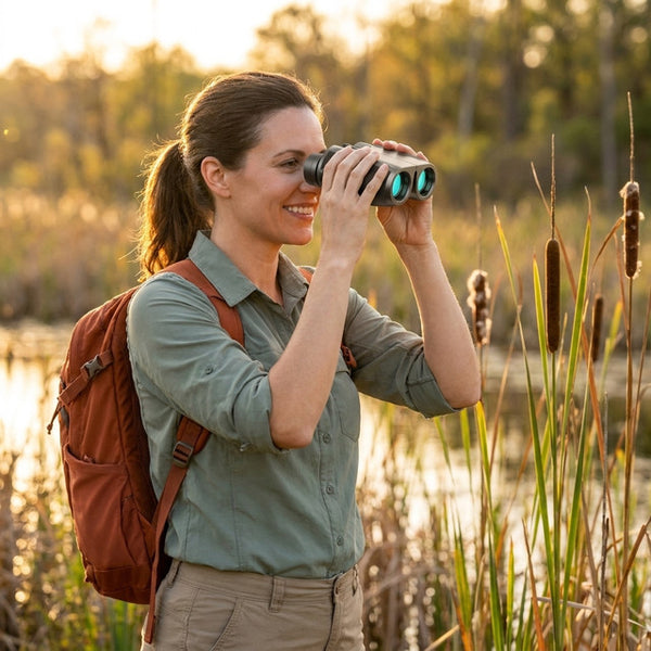 Compact Binoculars Built for Outdoor Adventures, 12X25 Magnification, Waterproof Design, Wide Field of View