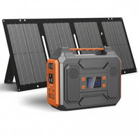 Portable Solar Generator Built for Outdoor Adventures, 300W Power Station, 60W Foldable Panel, 280Wh Capacity